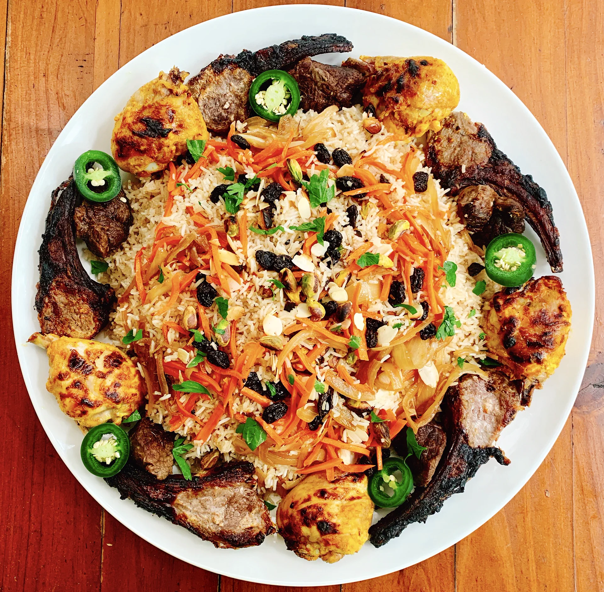 Kabuli Pulao & Kebab